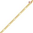 14K Gold 4mm Flat Figaro Chain
