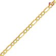 14K Gold 5.35mm Semi-Solid Figaro Chain