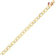 14K Gold 5.6mm Textured Cable Chain
