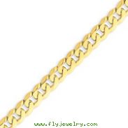 14K Gold 6.1mm Beveled Curb Chain