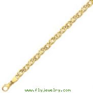 14K Gold 6.85mm Polished Fancy Link Bracelet