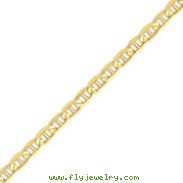 14K Gold 7mm Concave Anchor Chain