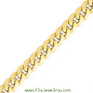 14K Gold 8.75mm Beveled Curb Chain