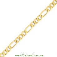 14K Gold 8.75mm Flat Figaro Bracelet