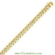 14K Gold 8.75mm Hand Polished Rounded Curb Bracelet