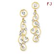 14K Gold And Rhodium Earrings