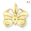 14K Gold Butterfly Pendant
