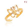 14K Gold Butterfly Toe Ring