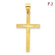 14K Gold Diamond -Cut Latin Cross Pendant