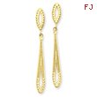 14K Gold Diamond-Cut Dangle Post Earrings