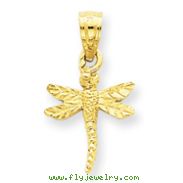 14K Gold Dragonfly Charm