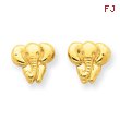 14K Gold Elephant Earrings