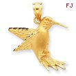 14K Gold Hummingbird Charm
