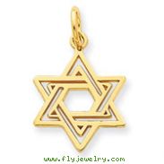 14K Gold Jewish Star Charm