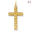 14K Gold Laser Designed Cross Pendant