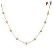 14K Gold Murano Glass 6x8mm Bead Necklace