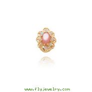 14K Gold Opal & Pink Paua Shell Bracelet Slide