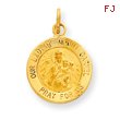 14K Gold Our Lady of Mt. Carmel Medal Charm