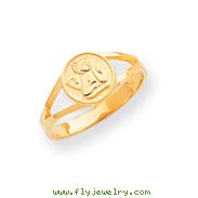 14K Gold Polished Angel Ring