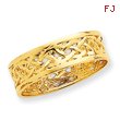 14K Gold Polished Celtic Knot Band Ring