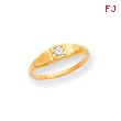 14K Gold Polished Diamond Ring