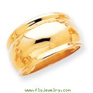 14K Gold Polished Dome Ring