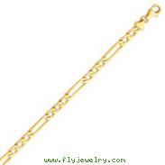14K Gold Polished Figaro Link Bracelet