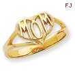 14K Gold Polished Mom Heart Ring