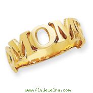 14K Gold Polished Mom Ring