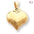 14K Gold Puffed Heart Pendant