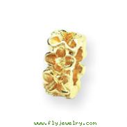 14K Gold Reflections Floral Bead