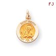 14K Gold Saint Andrew Medal Charm
