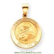 14K Gold Saint Anthony Medal Pendant