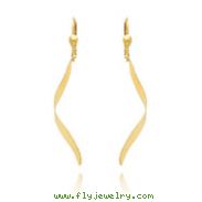 14K Gold Spiral Drop Earrings