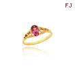 14K Gold Synthetic Alexandrite Ring