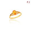 14K Gold Synthetic Citrine Ring