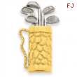 14k Golf Bag  with Clubs Pendant