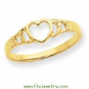 14k Heart Baby Ring
