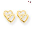 14k Hearts Post Earrings