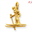 14k Moveable Snow Skier Charm