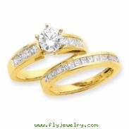 14k Peg Set A Quality Semi-Mount Diamond Engagement Ring