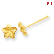 14k Plumeria Flower Post earrings