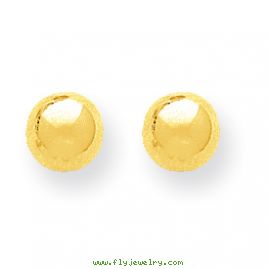14k Polished 7mm Ball Post Earrings