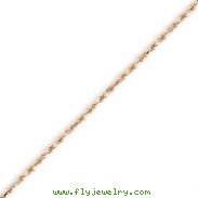14K Rose Gold 1.5mm Diamond Cut Rope Bracelet