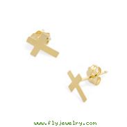 14K Small Cross Post Earrings