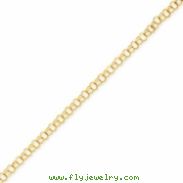 14k Solid Double Link Charm Bracelet