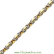 14K Two-Tone 3.75mm Fancy Byzantine-Style Bracelet
