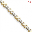 14k Two-tone A Diamond tennis bracelet