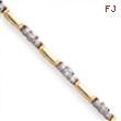 14k Two-tone A Diamond tennis bracelet
