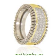 14K Two-Tone Gold Designer Diamond Ring